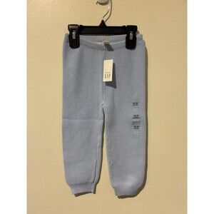 NWT Baby Gap 100% Cotton Knit Blue Jogger Pants - 12-18M